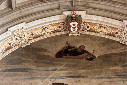 Vorschaubild Marktkirche Unser Lieben Frauen, Gemälde in der Lünette der OstwandGottvater